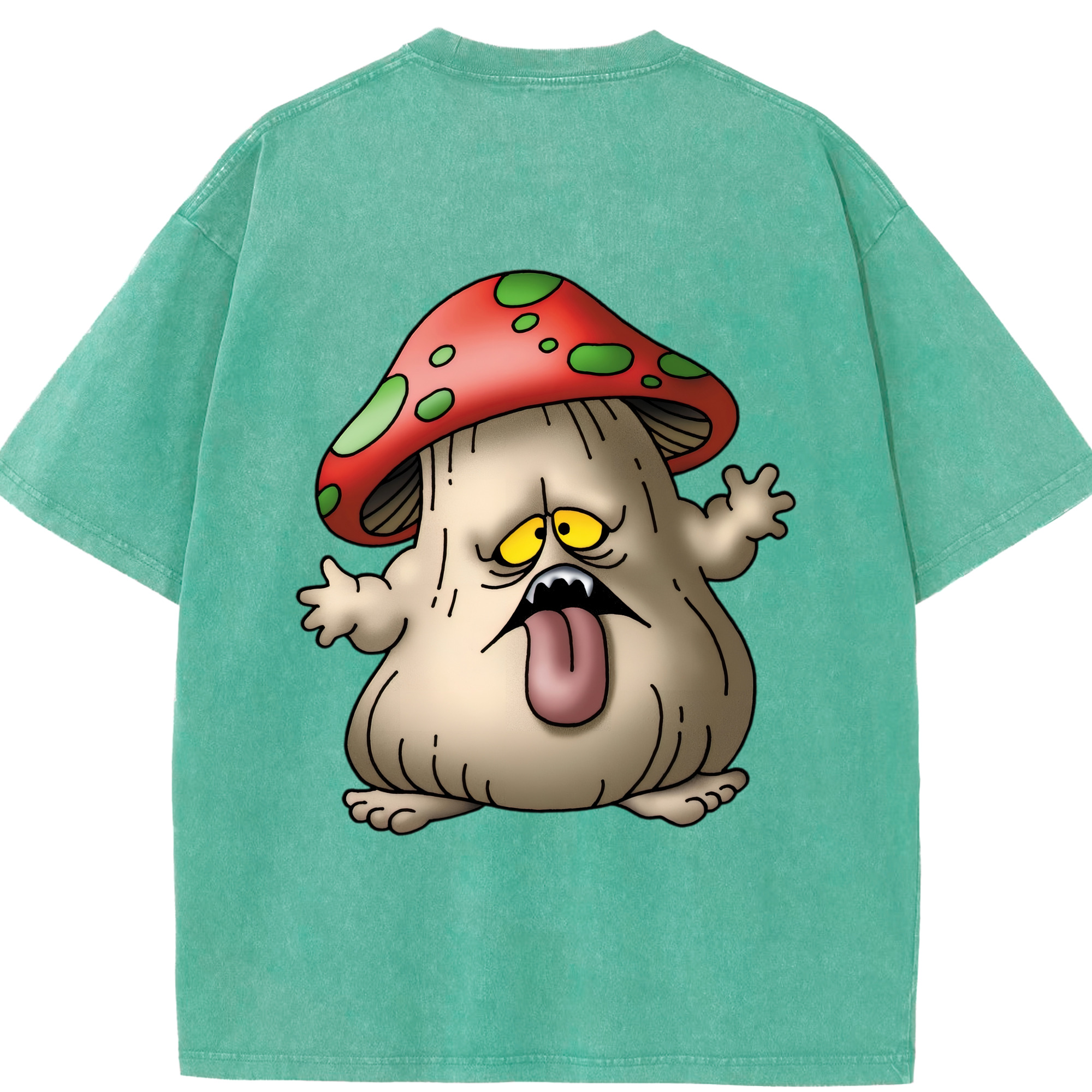（画像用） ドラゴンクエスト Doragon Kuesuto Dragon Quest 綿100% ヴィンテージ風 半袖Tシャツ（背面プリント）